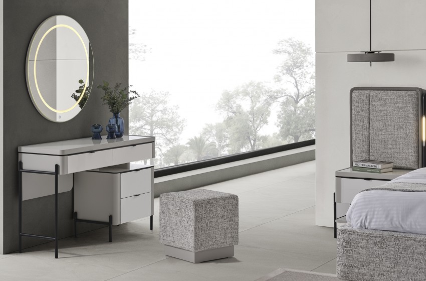 Moka Bazalı Yatak Odası - Gri