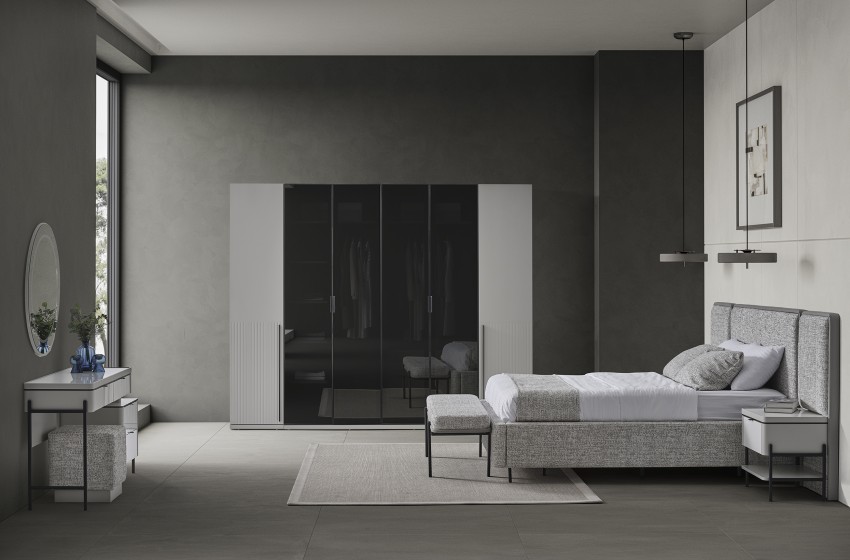 Moka Bazalı Yatak Odası - Gri