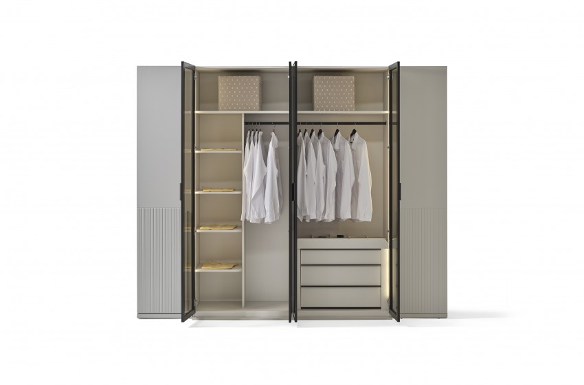 Moka Bazalı Yatak Odası - Gri