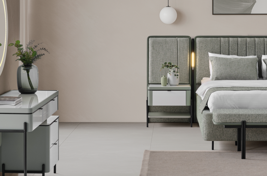 Moka Bazalı Yatak Odası - Yeşil