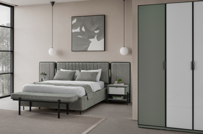 Moka Bazalı Yatak Odası - Yeşil