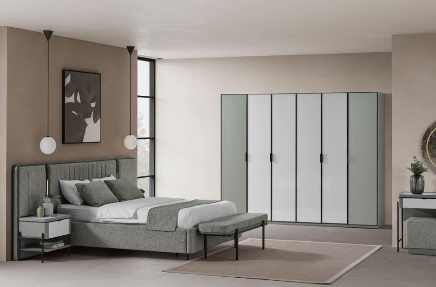 Moka Bazalı Yatak Odası - Yeşil