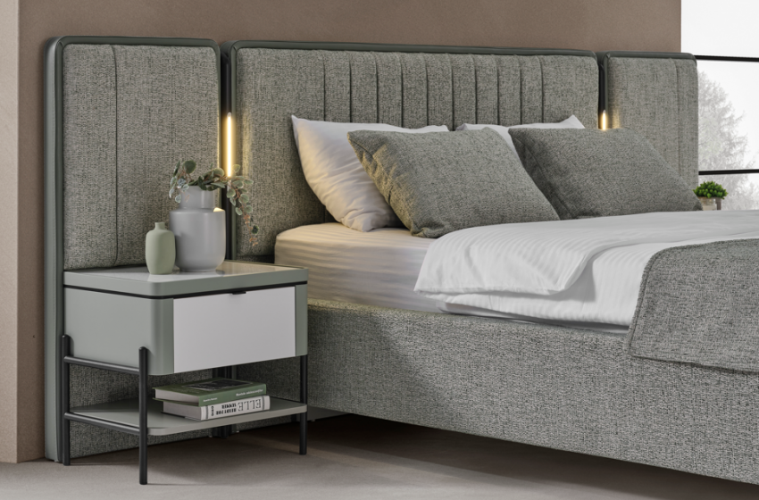 Moka Bazalı Karyola ve Başucu - Yeşil