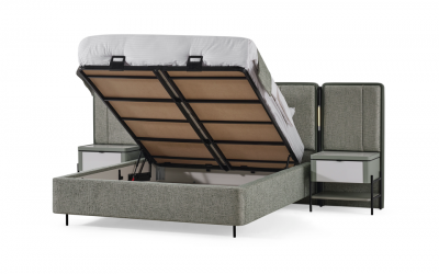 Moka Bazalı Karyola ve Başucu - Yeşil