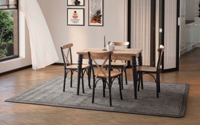 Thonet Masa-Thonet Sandalye Ceviz Siyah