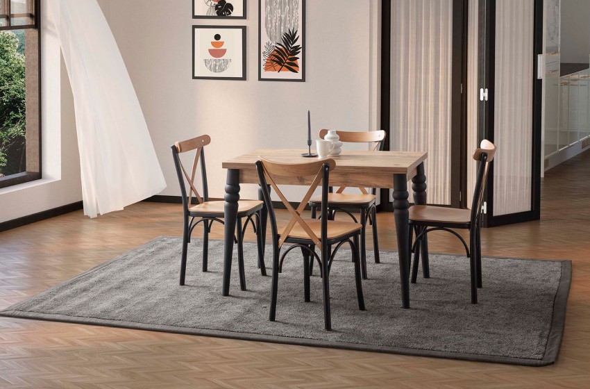 Thonet Masa-Thonet Sandalye Ceviz Siyah