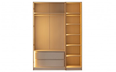 Mona 3 Kapılı Gardrop - Çekmeceli