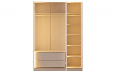 Noble 3 Kapılı Gardrop - Çekmeceli