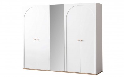 Malaga Ekru 5 Kapılı Gardırop-Askılı Malaga Ekru 5 Kapılı Gardırop-Askılı