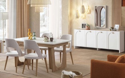 Malaga Ekru Yemek Odası