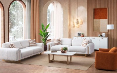 Malaga Ekru Koltuk Takımı Malaga Ekru Koltuk Takımı