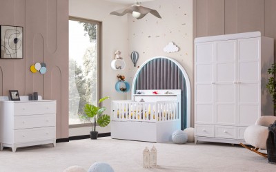 Berlin Bebek Odası-Beyaz Berlin Bebek Odası-Beyaz