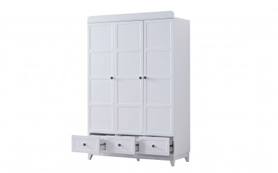 Berlin 3 Kapılı Gardırop-Gri