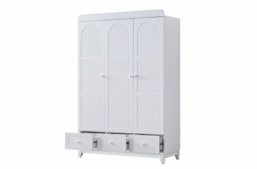 Perla 3 Kapılı Gardırop-Beyaz Perla 3 Kapılı Gardırop-Beyaz