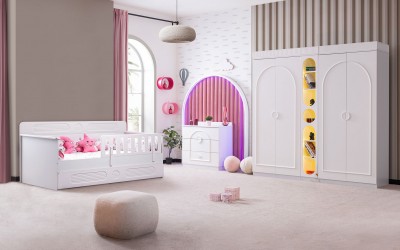 Dolunay Montessori Genç Odası - Beyaz