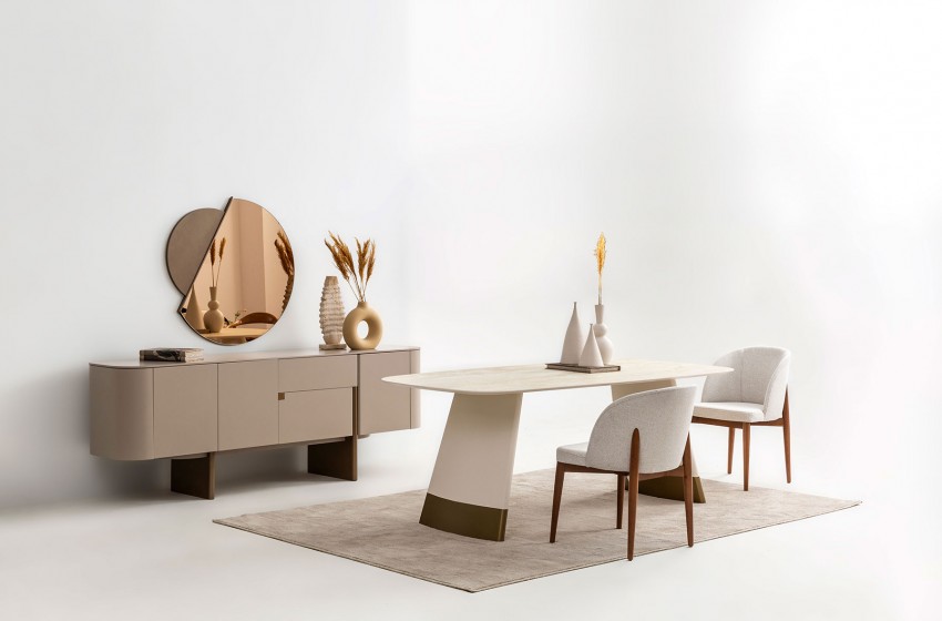 Delta Yemek Odası - Bej - Gold