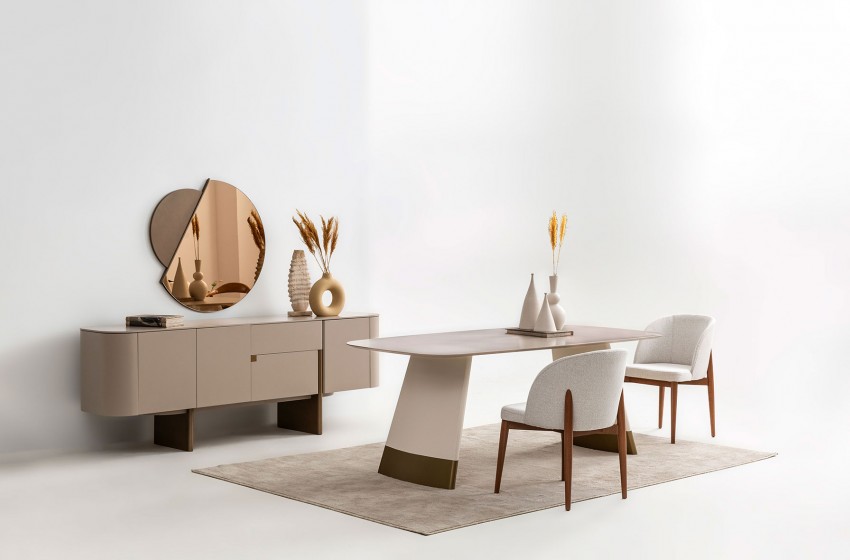 Delta Yemek Odası - Bej - Gold