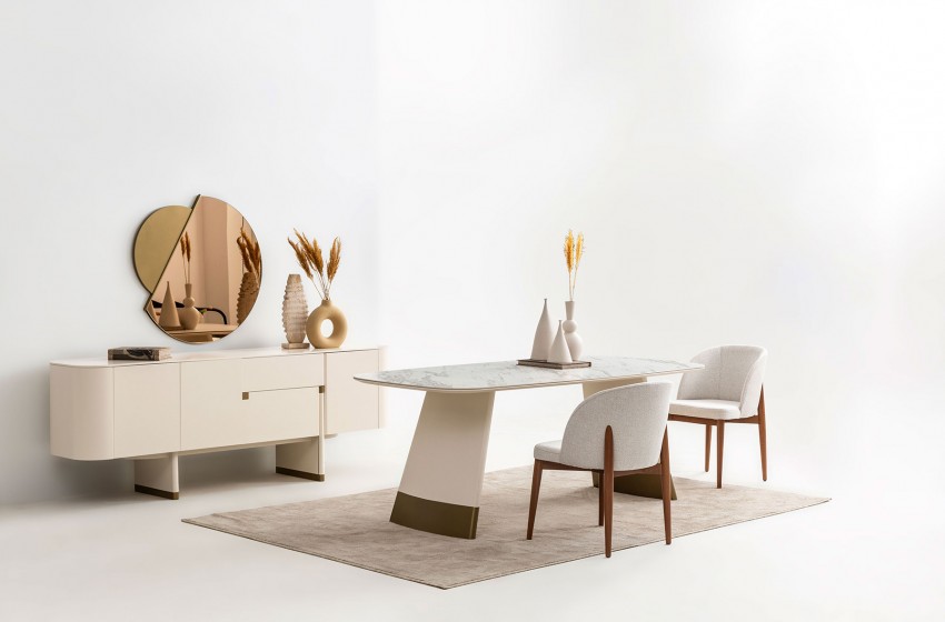 Delta Yemek Odası Gold-Ekru