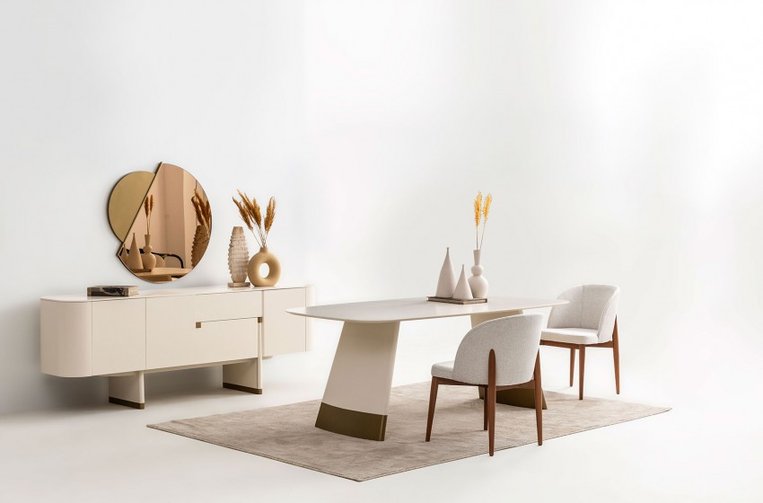 Delta Yemek Odası Gold-Ekru