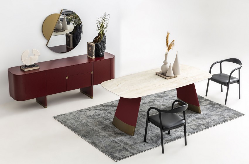 Delta Yemek Odası - Bordo