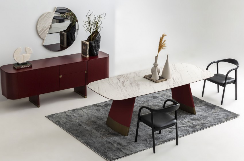 Delta Yemek Odası - Bordo