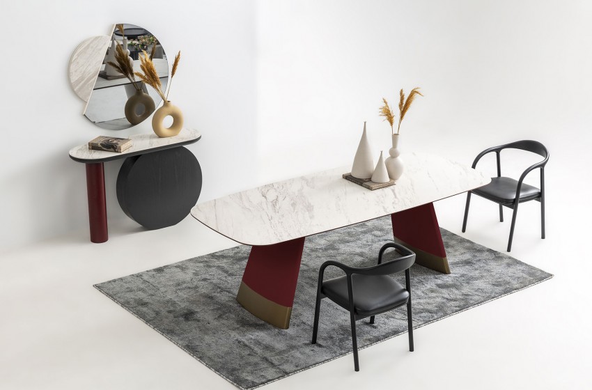 Delta Yemek Odası - Bordo