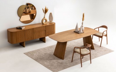 Delta Yemek Odası - Meşe-Bej