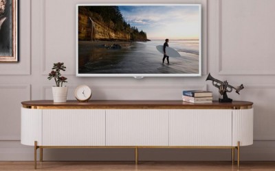 Tesla Ekru Tv Ünitesi