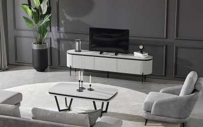 Tesla Gri Tv Sehpası