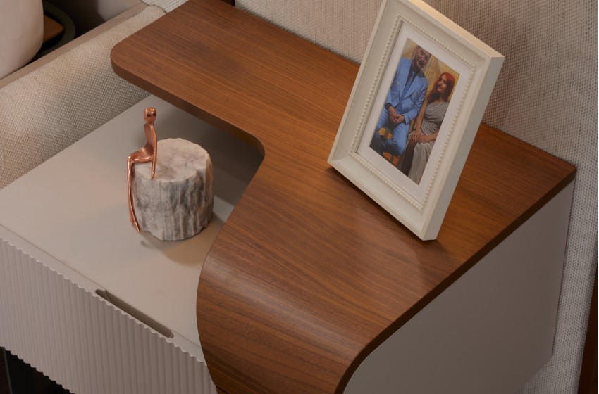 Lina Bazalı Yatak Odası - Köşe Dolaplı