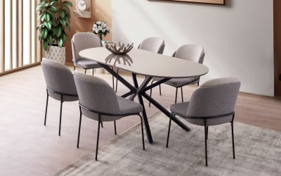 Aura Masa Takımı-Dore Sandalye