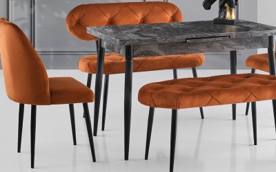 Ay Masa Takımı-Turuncu Kapitoneli