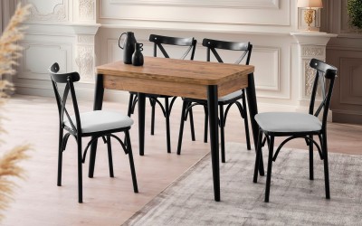 Dolunay Masa Ekol Sandalye-Ceviz