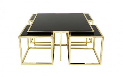 Kares Orta Sehpa-Gold