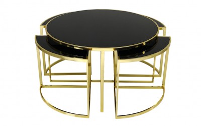 Safir Orta Sehpa-Gold Safir Orta Sehpa-Gold