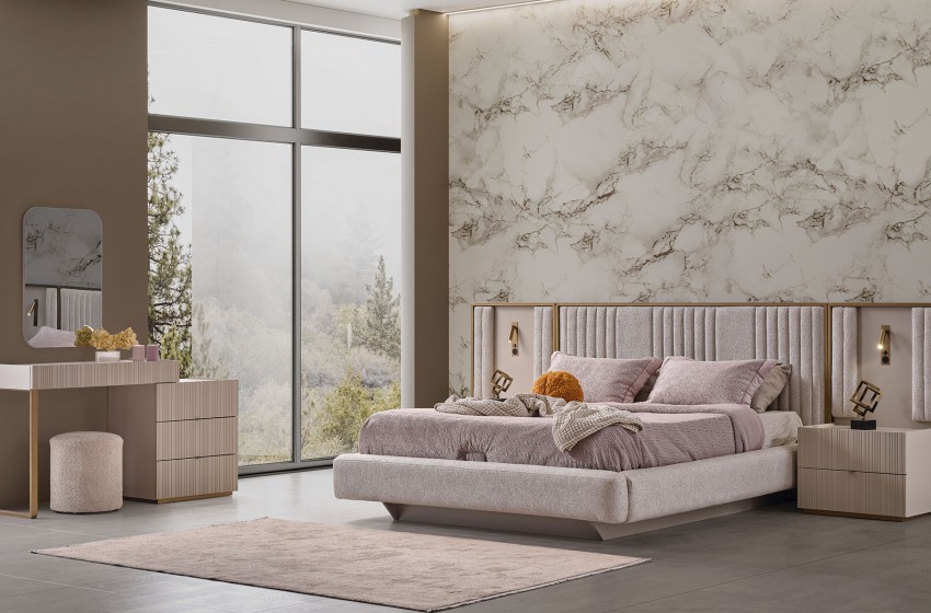 Hermes Bazalı Yatak Odası