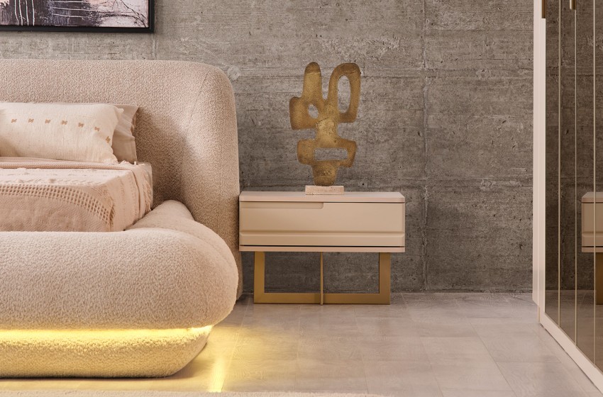 Oslo Bazalı Yatak Odası - Köşe Dolaplı