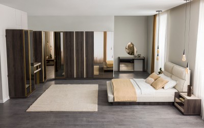 Lena Yatak Odası-Köşe Dolaplı Lena Yatak Odası-Köşe Dolaplı