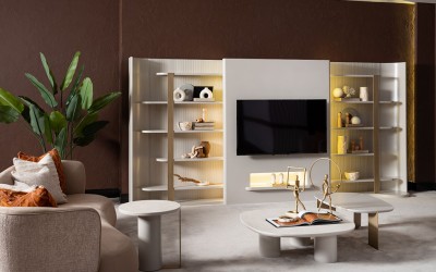 Porto kitaplıklı Tv Ünitesi