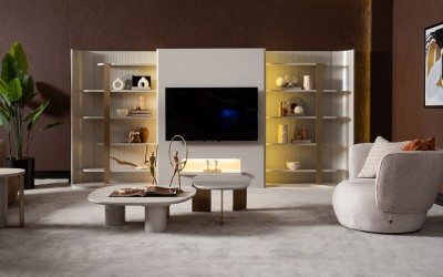 Porto kitaplıklı Tv Ünitesi