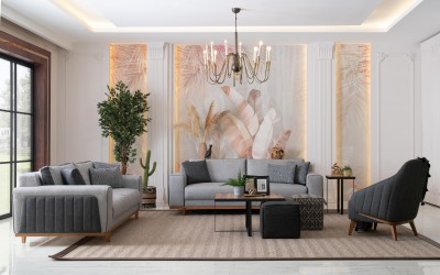 Cassa Koltuk Takımı-Gri