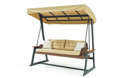 Hollywood Bej Rattan Bahçe Salıncak  Hollywood Bej Rattan Bahçe Salıncak