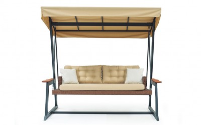 Hollywood Bej Rattan Bahçe Salıncak  Hollywood Bej Rattan Bahçe Salıncak