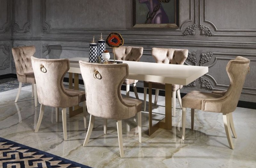 Nepal Krem Luxury Yemek Odası