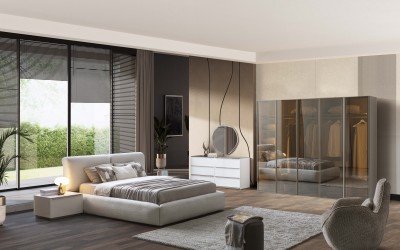 Noble Bazalı Reflekte Kapaklı Yatak Odası Noble Bazalı Reflekte Kapaklı Yatak Odası