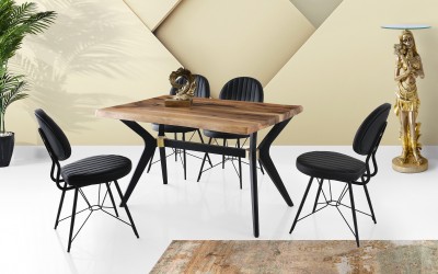 Doğal Ahşap Yemek Masası Takımı