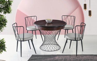 Menekşe Ceviz Yemek Masası Takımı