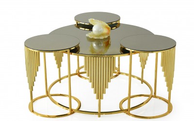 Sütun Pizza Gold Orta Sehpa