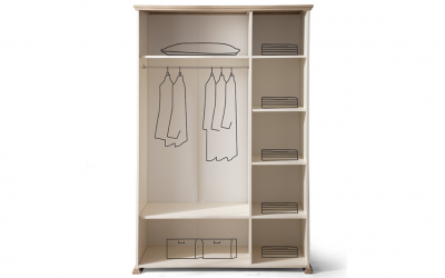 Latte 3 Kapılı Gardırop