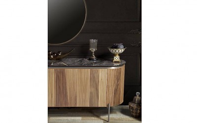 Tesla Ceviz Gümüş Konsol